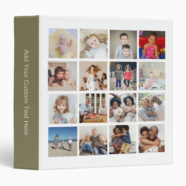 Custom Photo Collage 3 Ring Binder (Front/Spine)