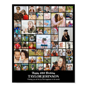 Custom Photo Collage 50 Pictures 8x10 16x20 24x30 Poster