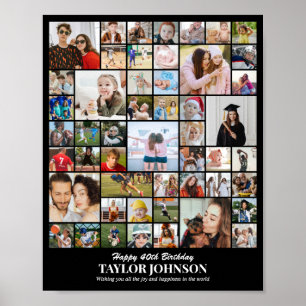 Custom Photo Collage 50 Pictures 8x10 16x20 24x30 Poster