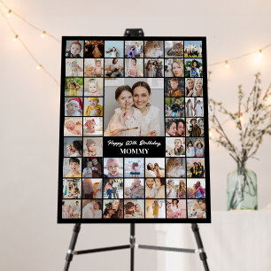 Custom Photo Collage 52 Picture 11x14 22x28 Black Foam Board