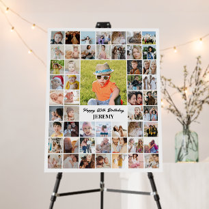 Custom Photo Collage 52 Picture 11x14 22x28 White Foam Board