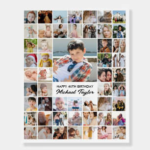 Custom Photo Collage 52 Picture 8x10 16x20 White Foam Board