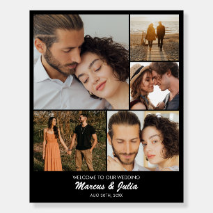 Custom Photo Collage 5 Pictures 8x10 16x20 Black Foam Board
