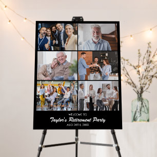 Custom Photo Collage 6 Pictures 11x14 22x28 Black Foam Board