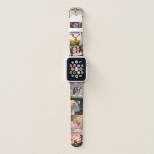 Custom Photo Collage 7 Photo Template Personalized Apple Watch Band