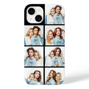 Custom Photo Collage 7 Square Photos Black Case-Mate iPhone 14 Case