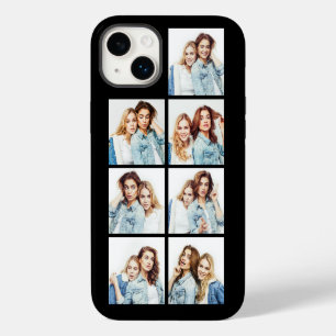 Custom Photo Collage 7 Square Photos Black iPhone 14 Plus Case