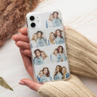 Custom Photo Collage 7 Square Photos White