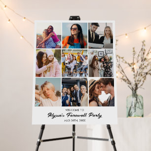Custom Photo Collage 9 Pictures 11x14 22x28 White Foam Board