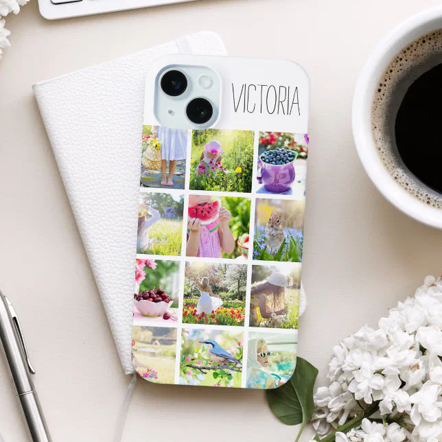 Custom Photo Collage And Name Case Mate Iphone Case Zazzle 3319