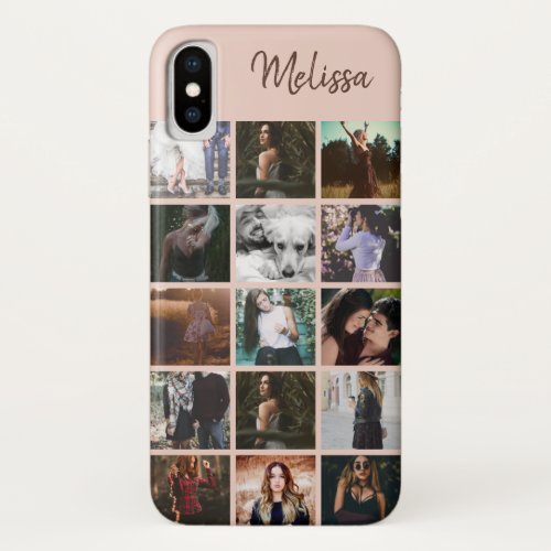 Custom Photo Collage and Name Friends Memories iPhone XS Case