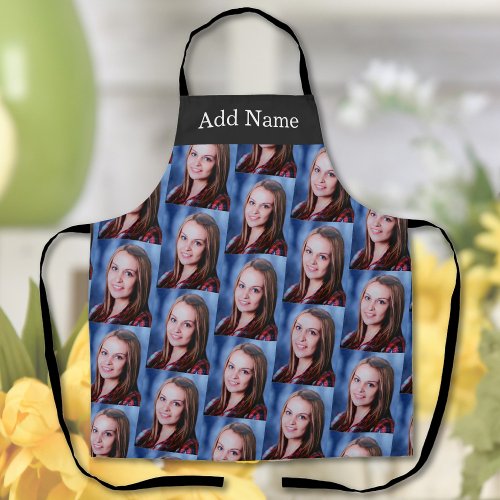 Custom Photo Collage and Name Personalized Apron