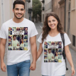 Custom Photo Collage and text T-Shirt<br><div class="desc">Personalized cool tee. Add your own pictures. Easily add your own favorite photos, edit photo filter, t-shirt style, color and font (size, style, color... ). Be sure to add high-quality photos so they don't look blurry. You can use different images or the same one several times and remove the two...</div>