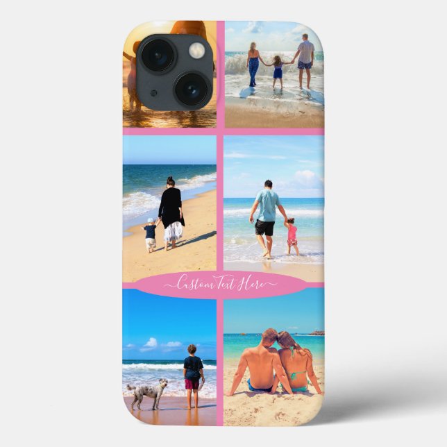 Custom Photo Collage and Text - Your Family Design Case-Mate iPhone Case (Back)