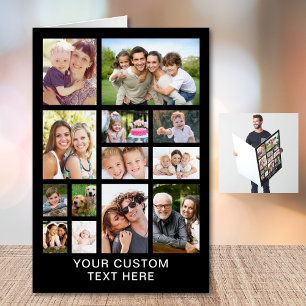Custom Photo Collage Any Occasion Jumbo Card