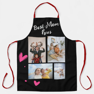 Custom Photo Collage Apron - Best Mom Or Dad Ever