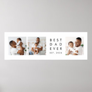 Custom Photo Collage Best Dad Ever Poster