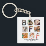 Custom Photo Collage BFF Besties Birthday Gifts Keychain<br><div class="desc">Custom Photo Collage BFF Besties Birthday Gifts</div>