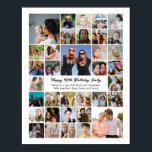 Custom Photo Collage Birthday Gift Poster<br><div class="desc">Turn your favorite photos into a stunning piece of wall art. This custom photo collage poster is the perfect way to tell your story, capturing a lifetime of memories in one beautiful display. With 100% personalization, you can easily upload your own photos and customize the text, fonts, and colors to...</div>