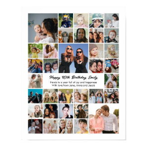 Custom Photo Collage Birthday Gift Poster