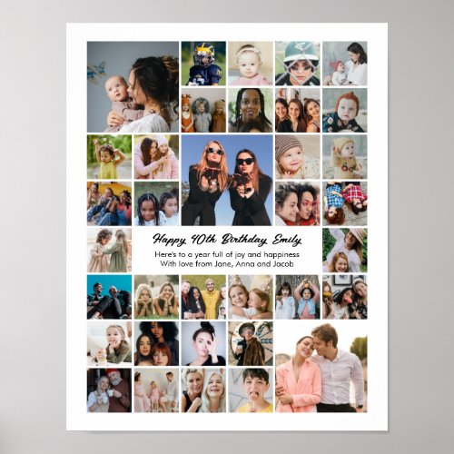 Custom Photo Collage Birthday Gift