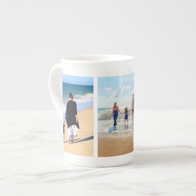 Custom Photo Collage Bone China Mug (Front Left)