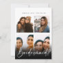 Custom photo collage bridal party proposal card
