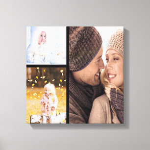 Custom Photo Collage Canvas - Black Frame