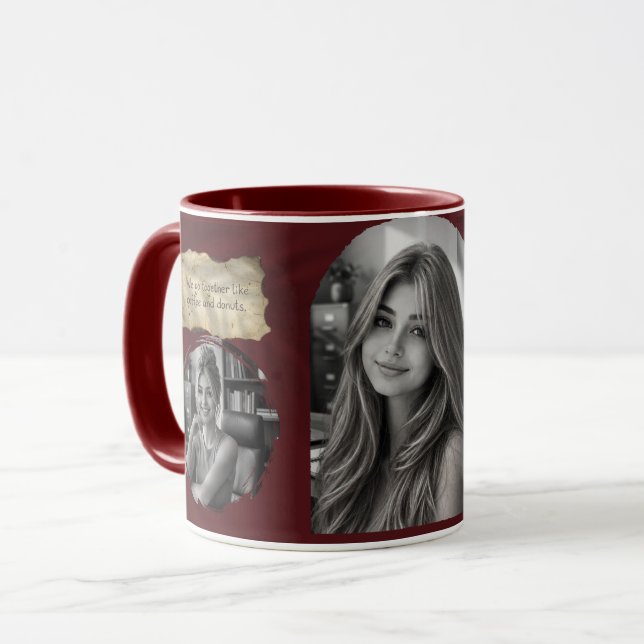 Custom Photo Collage Coffee Mug - Personalized Kee (Front Left)