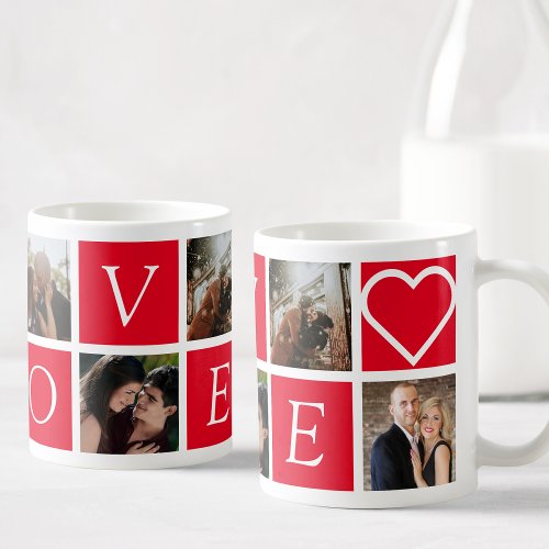 Custom Photo Collage Couples LOVE Romantic Coffee Mug