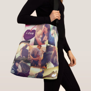 Custom photo collage crossbody bag