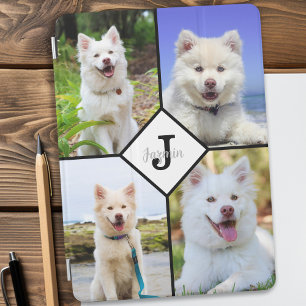 Custom Photo Collage Dog Pet Cat Monogram Photo iPad Mini Cover