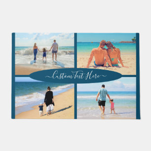 Custom Photo Collage Doormat Personalized Text