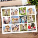 Custom Photo Collage Family Dog Pet Create You Own Calendar<br><div class="desc">Modern Photo Collage Custom Calendar. Create a fun 2023 calendar to keep all your family or pets appointments, schedules organized. Fun photo collage on the cover for 12 photos that correspond to each month, and a single photo each month, back is full photo with year and name. Personalize with your...</div>