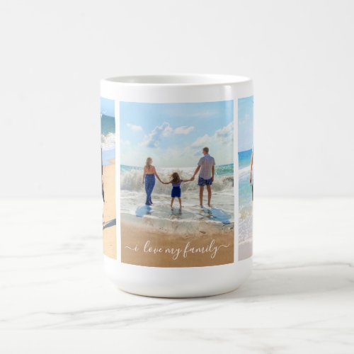 Custom Photo Collage Family Love Personalized Text Coffee Mug