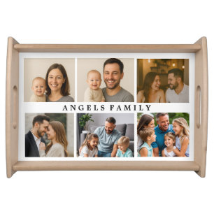 Custom Photo Collage Family Serving Tray