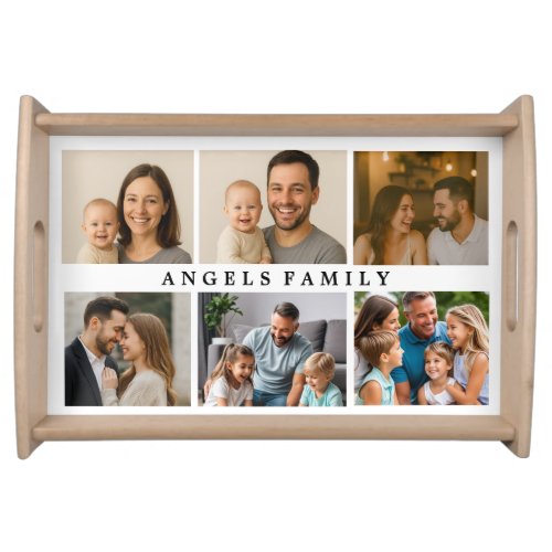 Custom Photo Collage Family Serving Tray