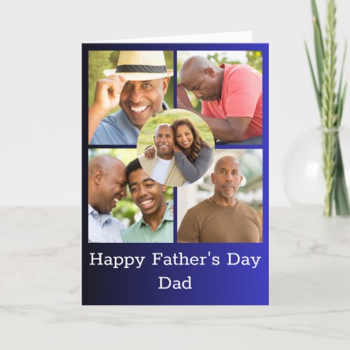 Custom Photo Collage Fathers Day Card