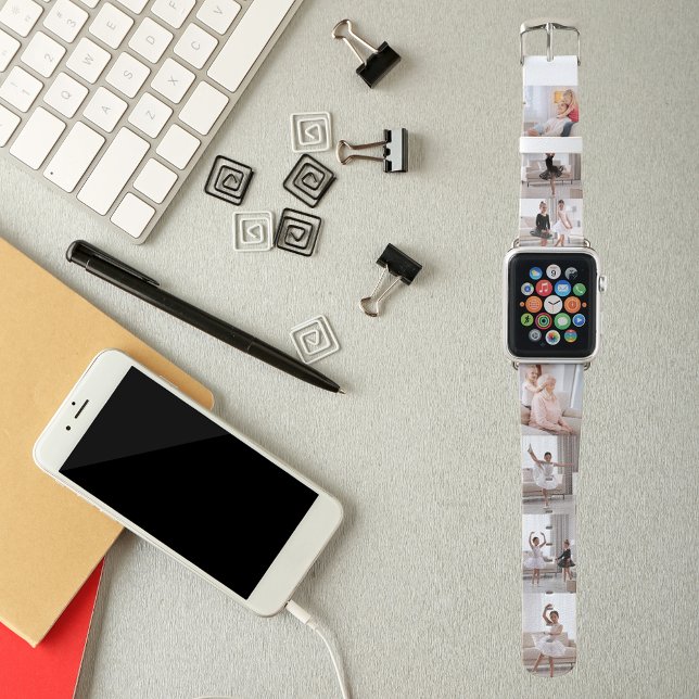 Custom Photo Collage | Fathers Day Christmas Gift  Apple Watch Band (Creator Uploaded)