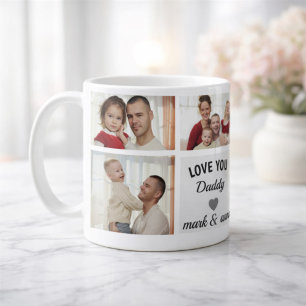 Custom Photo Collage for Dad Giant Coffee Mug