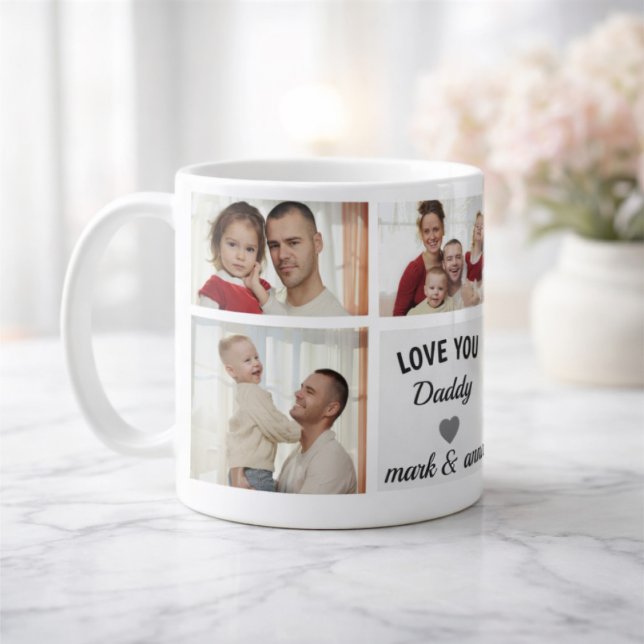 Custom Photo Collage for Dad Giant Coffee Mug (Creator Uploaded)