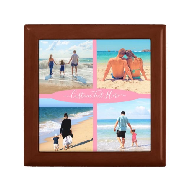 Custom Photo Collage Gift Box with Your Photos (Front)
