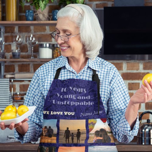 Custom Photo Collage Gifts for 70 Year Old Woman Apron