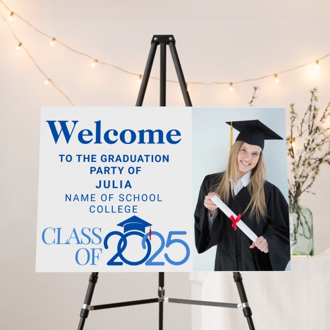 Custom Photo Collage Graduate Welcome Foam Board (In Situ (Stand))