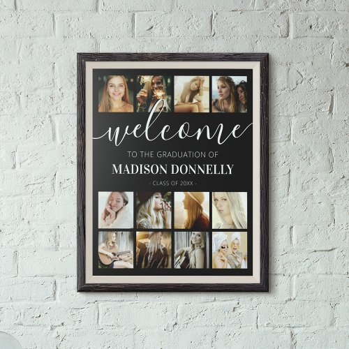 Custom Photo Collage Graduate Welcome Poster