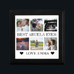 Custom Photo Collage Grandma Gift Best Abuela Ever Box<br><div class="desc">Do you have a special abuela who means the world to you? Well, this personalized photo collage gift is perfect for her! This box includes a custom-made photo collage that features 6 of your favorite family photos that are sure to make her smile. Plus, it's easy to personalize with your...</div>