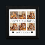 Custom Photo Collage Grandma Gift Best Gigi Ever Box<br><div class="desc">If you're looking for the perfect gift for your mother on Mother's Day, look no further than our custom photo collage jewelry box! This beautifully crafted box is the perfect way to keep all of her cherished memories together. Plus, it makes a great gift for any other special occasion -...</div>