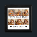 Custom Photo Collage Grandma Gift Best Gigi Ever Gift Box<br><div class="desc">If you're looking for the perfect gift for your mother on Mother's Day, look no further than our custom photo collage jewelry box! This beautifully crafted box is the perfect way to keep all of her cherished memories together. Plus, it makes a great gift for any other special occasion -...</div>