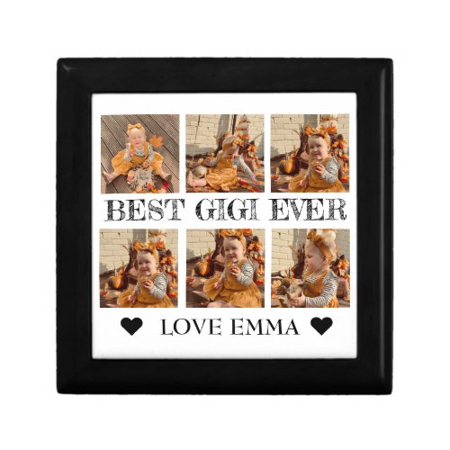 Custom Photo Collage Grandma Gift Best Gigi Ever Gift Box