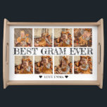 Custom Photo Collage Grandma Gift Best Gram Ever Serving Tray<br><div class="desc">Presenting the Custom Photo Collage Grandma Gift Best Gram Ever Serving Tray—a heartfelt and personalized gift for the best grandma. This serving tray is an ideal Mother's Day gift for Gram, showcasing a minimalist yet meaningful photo collage. It's a perfect way to express love and gratitude from kids to their...</div>